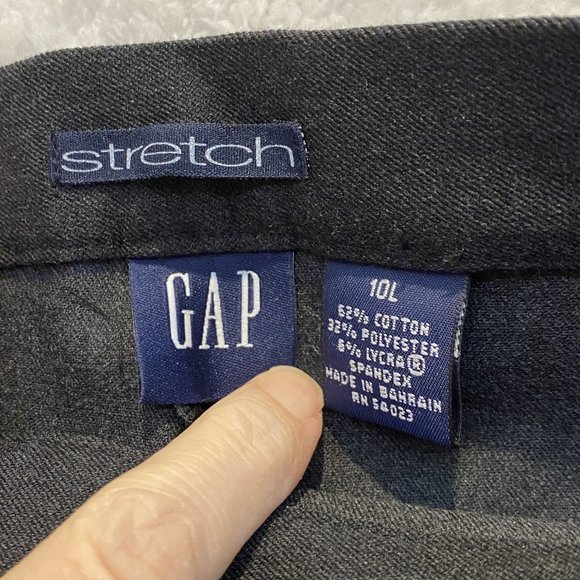 VINTAGE GAP -- Dress Pants, Gray, Straight Leg, Side Button and Zip, Tall - Picture 6 of 7